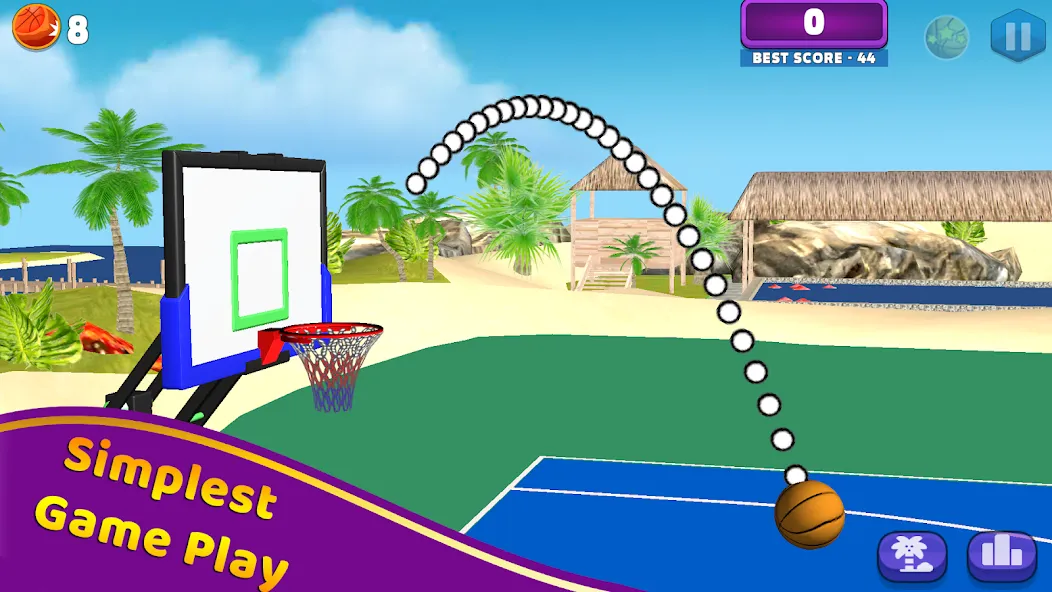 Взлом Shoot Challenge Basketball — Безлимитные деньги и мячи — скриншот 1