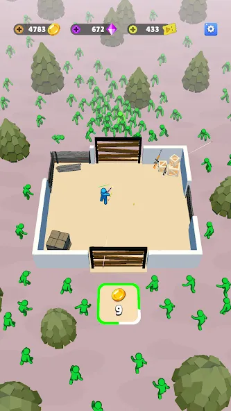 Train Defense: Zombie Game MOD APK на Android — Безлимитные ресурсы и усиленная защита — скриншот 4