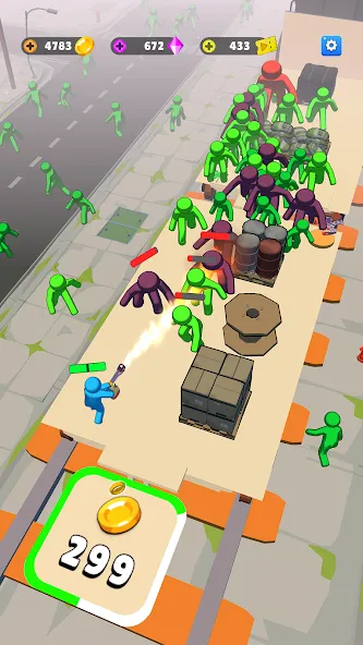 Train Defense: Zombie Game MOD APK на Android — Безлимитные ресурсы и усиленная защита — скриншот 5