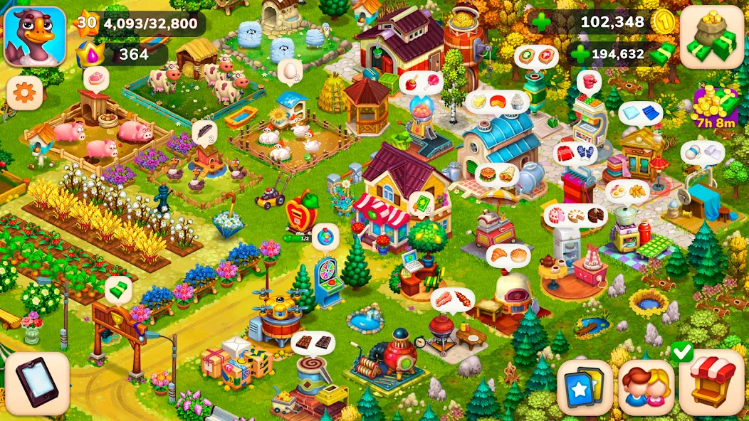 Скачать Farmington – Farm game — Модификация Безлимитные монеты и ресурсы — скриншот 1