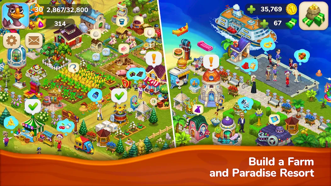 Скачать Farmington – Farm game — Модификация Безлимитные монеты и ресурсы — скриншот 2