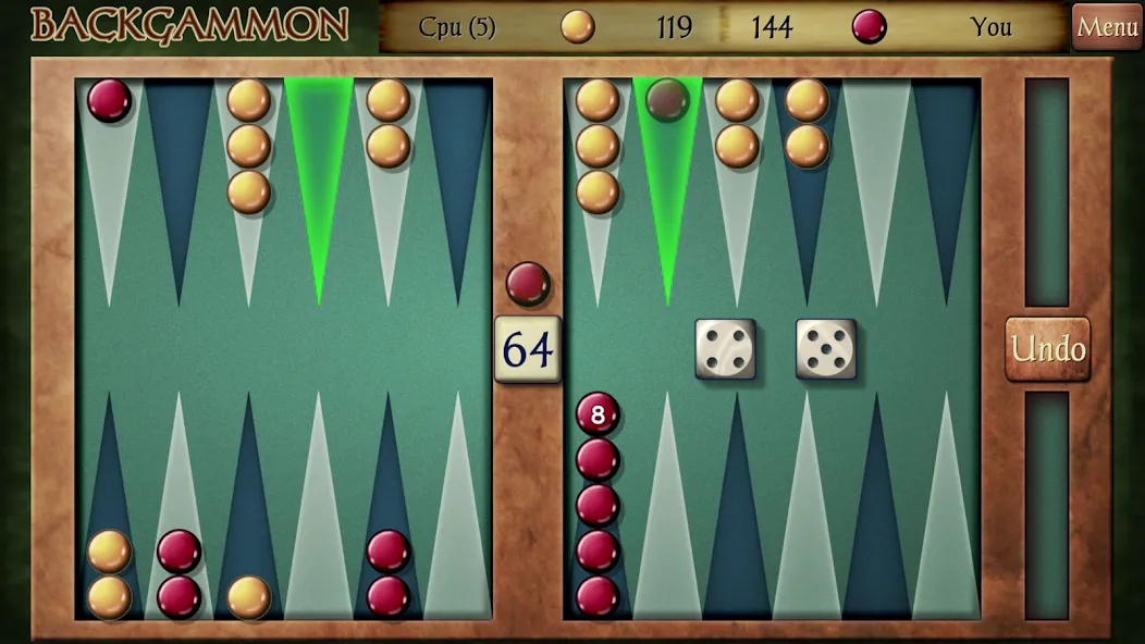 Взлом Backgammon — Без рекламы и много монет — скриншот 1