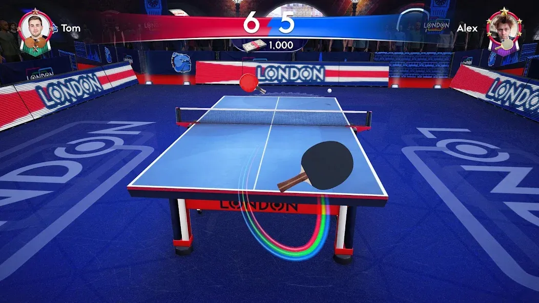 Ping Pong Fury MOD APK — Безлимитные деньги и энергия — скриншот 1