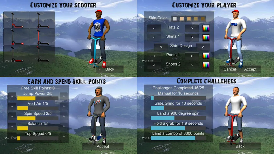 Скачать Scooter Freestyle Extreme 3D на Android — Безлимитные деньги и открыты все уровни — скриншот 5