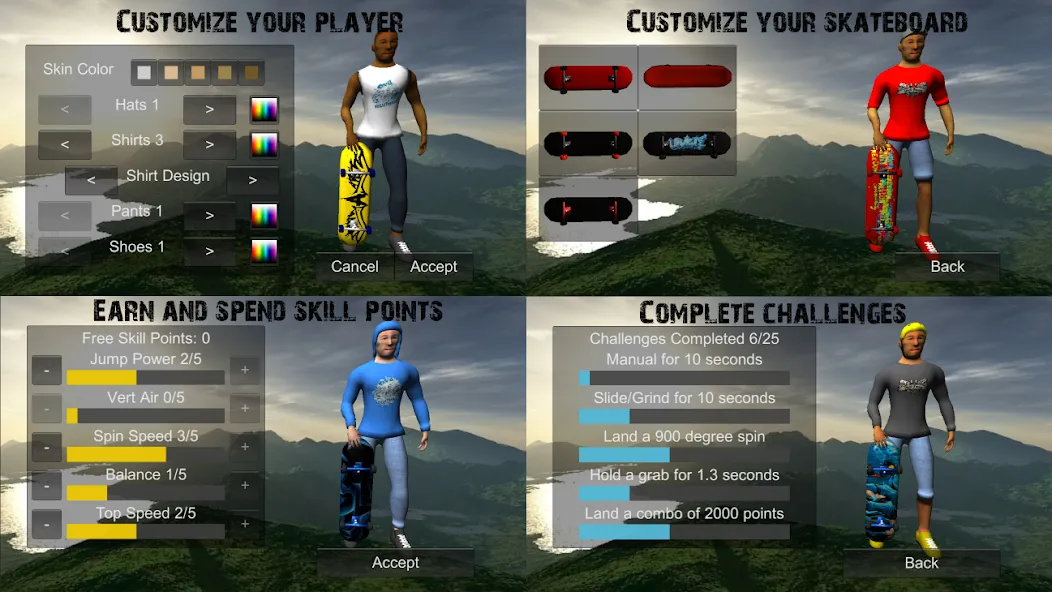 Skating Freestyle Extreme 3D — Безлимитные деньги и все трюки открыты — скриншот 5 Skating Freestyle Extreme 3D — Безлимитные деньги и все трюки открыты — скриншот 5
