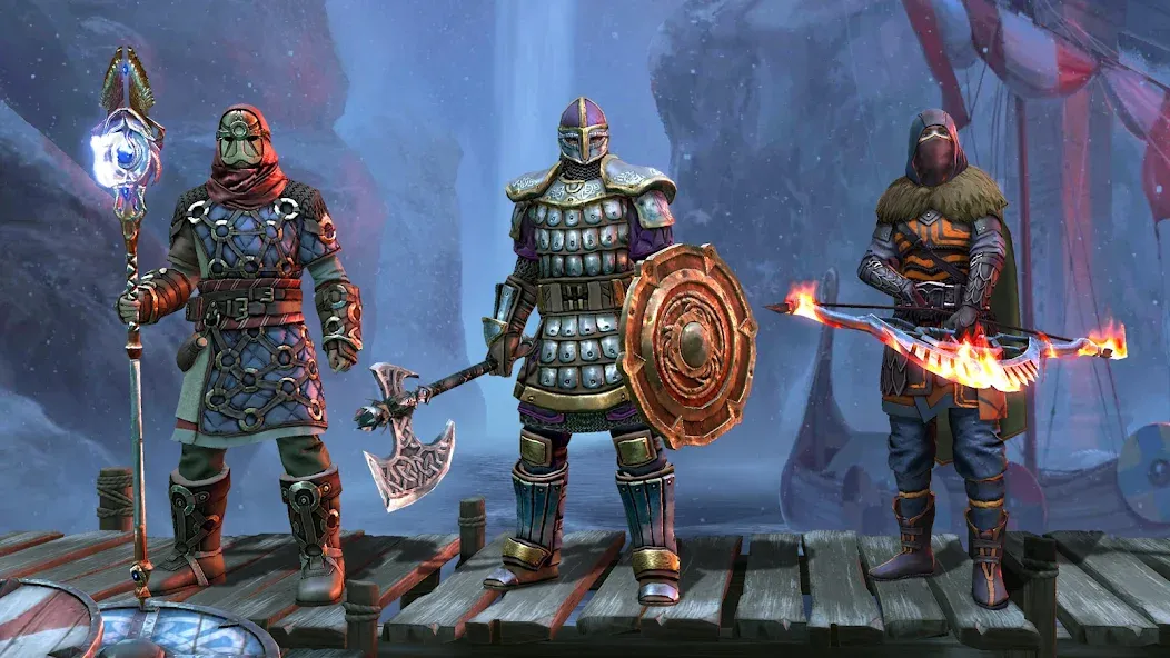 Скачать Frostborn: Action RPG (Мод: Безлимитные ресурсы и усиленный персонаж) на Андроид — скриншот 2