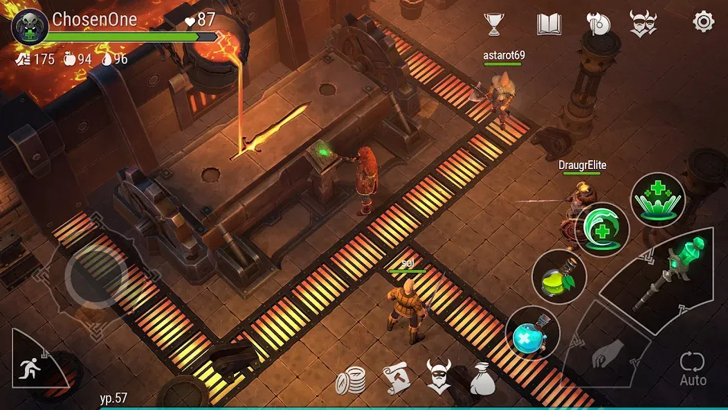 Скачать Frostborn: Action RPG (Мод: Безлимитные ресурсы и усиленный персонаж) на Андроид — скриншот 4