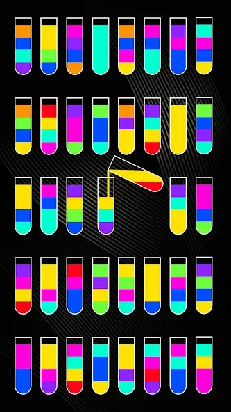 SortPuz 3D: Water Color Sort MOD — Безлимитные монеты и все уровни на Андроид — скриншот 1
