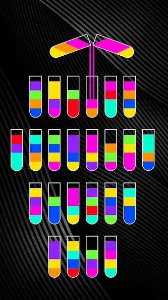 SortPuz 3D: Water Color Sort MOD — Безлимитные монеты и все уровни на Андроид — скриншот 2