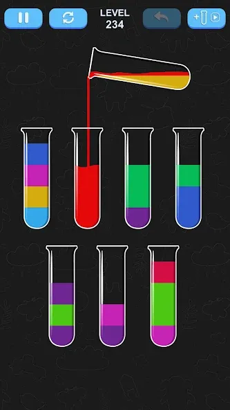 Water Sort Puzzle MOD — Без рекламы и все уровни открыты на Андроид — скриншот 1