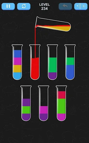 Water Sort Puzzle MOD — Без рекламы и все уровни открыты на Андроид — скриншот 5