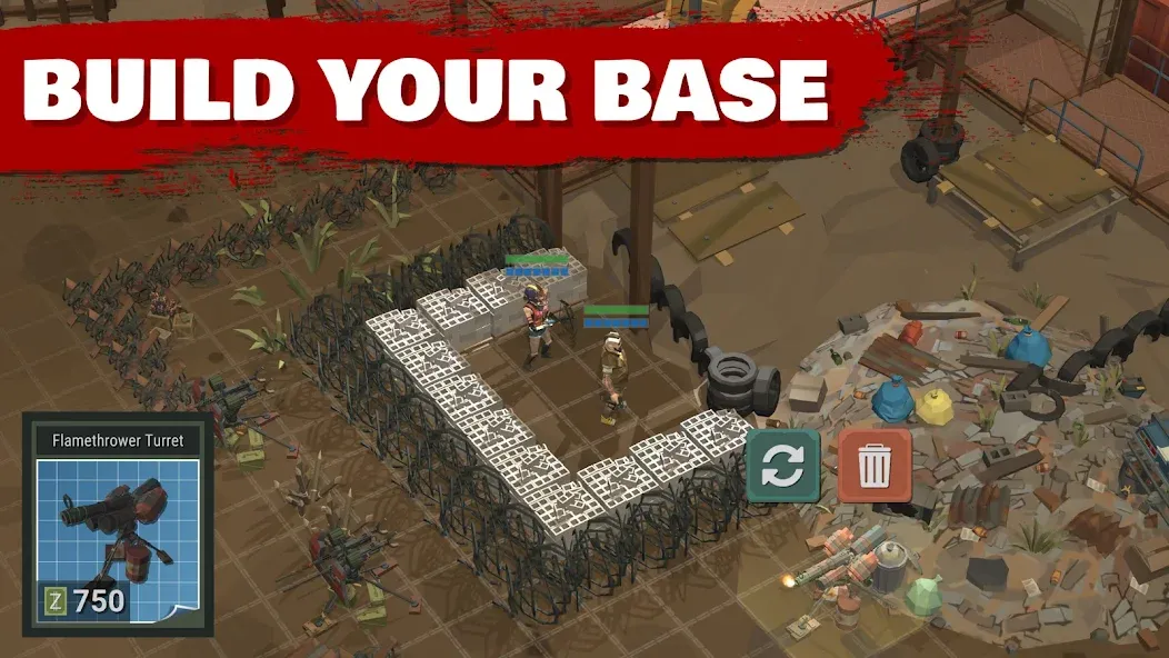 Скачать Overrun: Zombie Tower Defense на телефон — Безлимитные деньги и патроны — скриншот 3