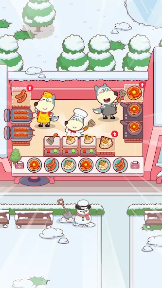 Взлом Wolfoo Snack Bar, Restaurant — Безлимитные монеты и все блюда открыты — скриншот 3