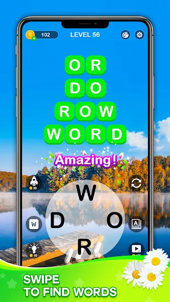Скачать Word Connect - Train Brain на Android — Безлимитные подсказки и монеты — скриншот 1