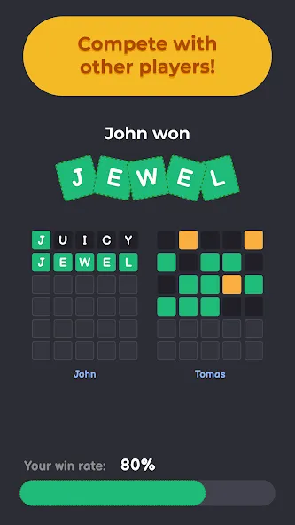 Wordly - unlimited word game на Андроид — Мод Безлимитные попытки и подсказки — скриншот 4