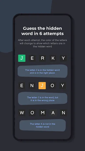 Wordly - unlimited word game на Андроид — Мод Безлимитные попытки и подсказки — скриншот 5