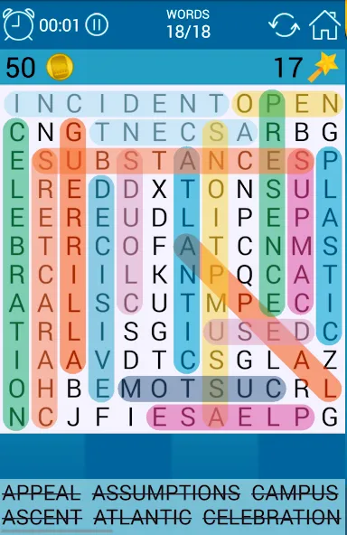 Word Search — Мод: Безлимитные подсказки и открыты все уровни — скриншот 5