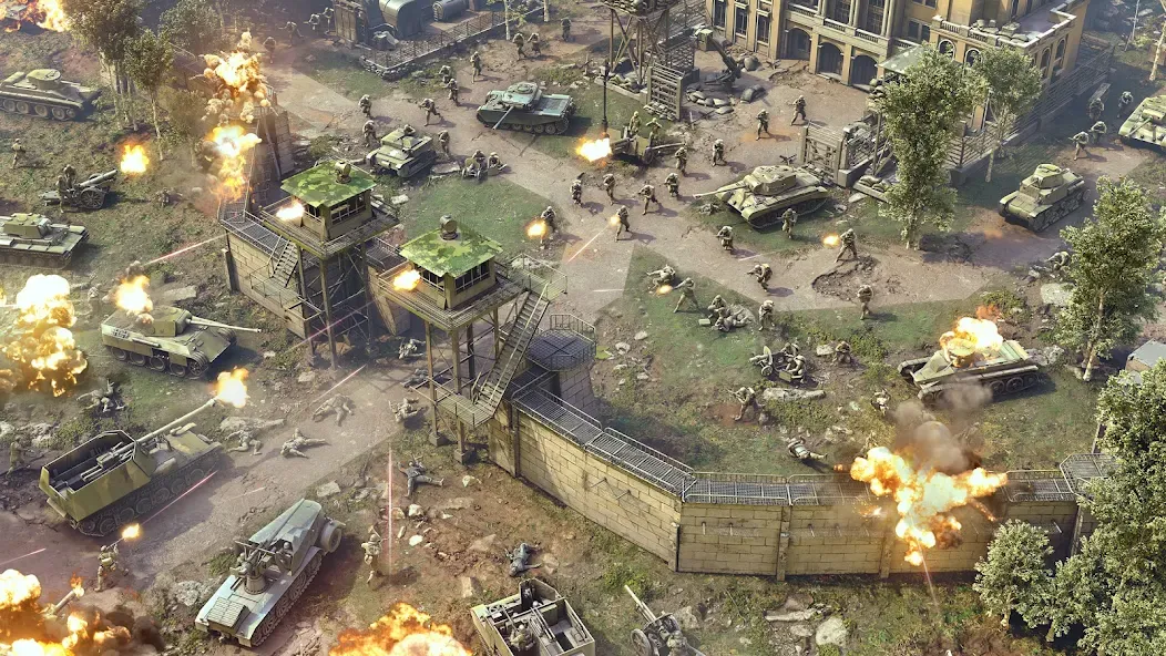 Взлом Heroes of Wars: WW2 Battles (2 — Безлимитные ресурсы и усиленная армия — скриншот 1