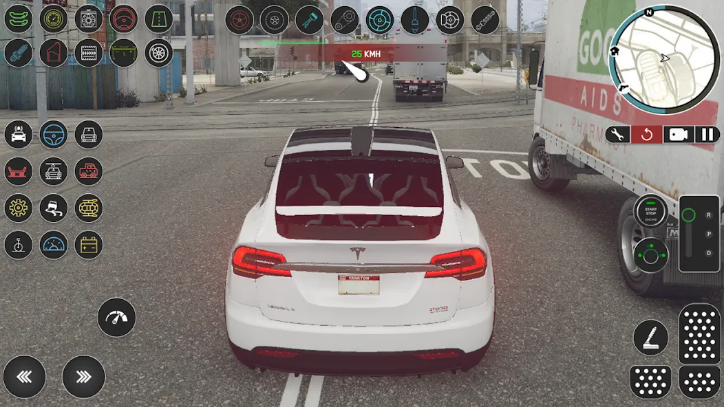Electric Tesla Model X Driver MOD APK — Безлимитные деньги и все машины открыты — скриншот 2
