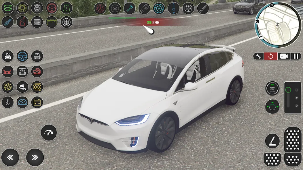 Electric Tesla Model X Driver MOD APK — Безлимитные деньги и все машины открыты — скриншот 3